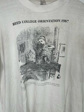 Reed College Orientation 1987 White Graphic T-Shirt